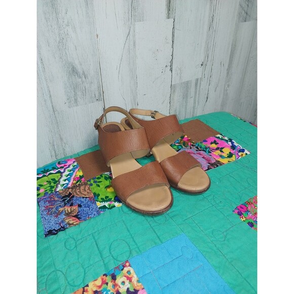 Kork-Ease Tan Brown Woman’s Leather Sandals Size 8M - Picture 1 of 11